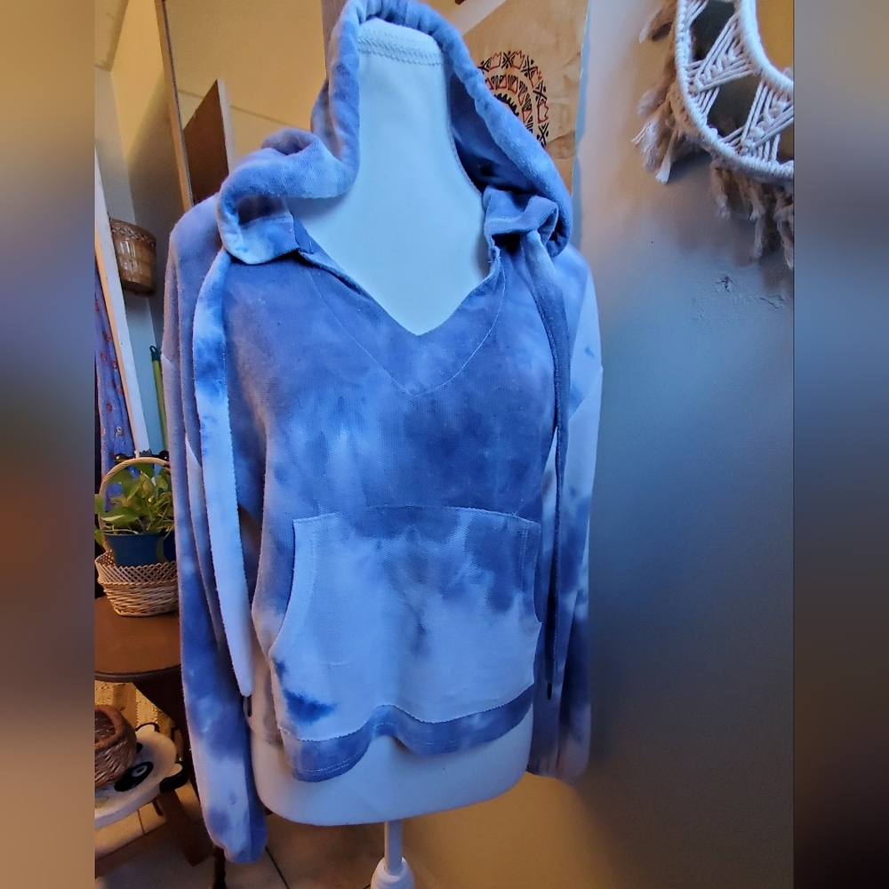 Tie Dye Wallflower Cropped Hoodie